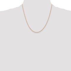 14K Rose Gold 20 inch 1.5mm Diamond-cut Rope with Lobster Clasp Chain