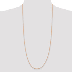 14K Rose Gold 30 inch 1.5mm Diamond-cut Rope with Lobster Clasp Chain