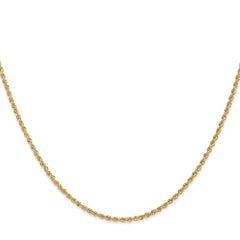14K 28 inch 1.5mm Regular Rope with Lobster Clasp Chain