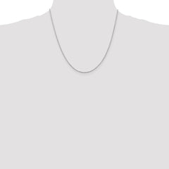14K White Gold 20 inch 1.5mm Diamond-cut Rope with Lobster Clasp Chain