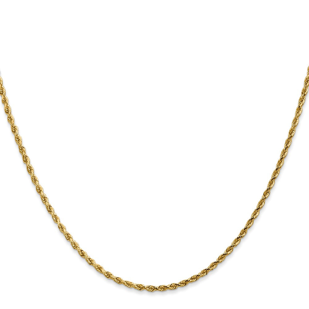 14K 28 inch 1.75mm Diamond-cut Rope with Lobster Clasp Chain