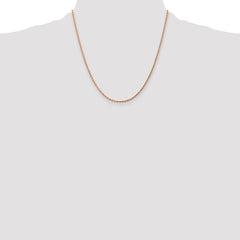 14K Rose Gold 20 inch 1.75mm Diamond-cut Rope with Lobster Clasp Chain