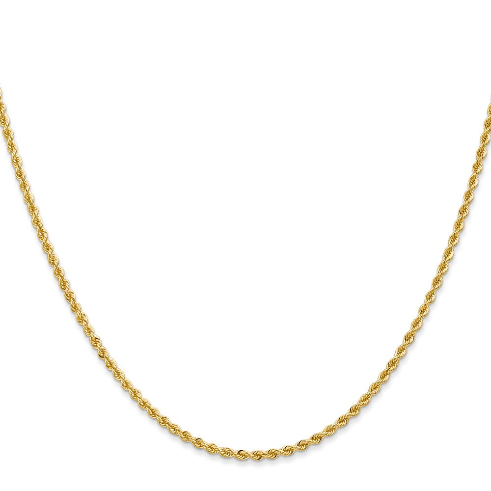 14K 28 inch 2mm Regular Rope with Lobster Clasp Chain