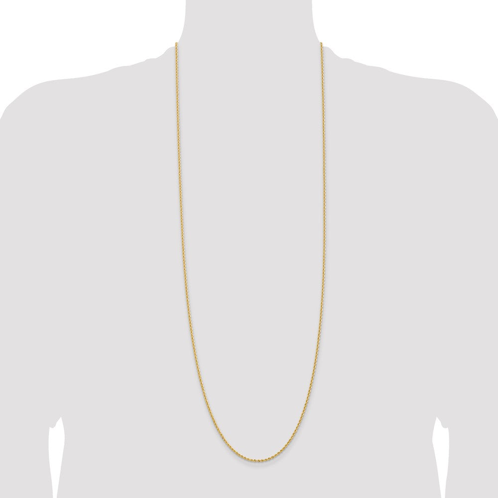 14K 36 inch 2mm Regular Rope with Lobster Clasp Chain