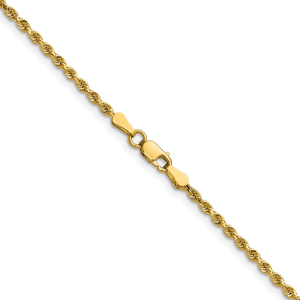 14K 26 inch 2mm Diamond-cut Rope with Lobster Clasp Chain