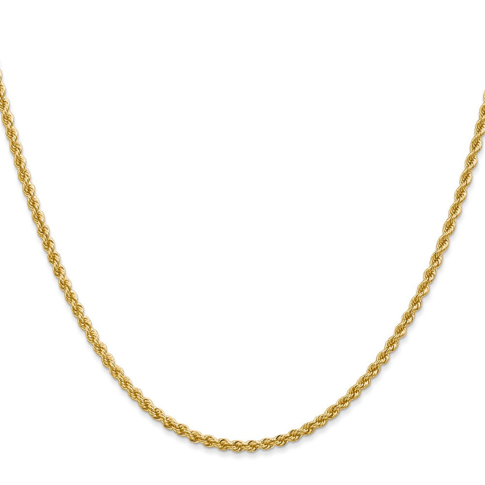 14K 28 inch 2.25mm Regular Rope with Lobster Clasp Chain