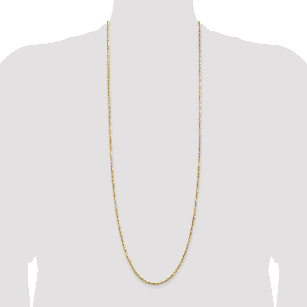 14K 36 inch 2.25mm Regular Rope with Lobster Clasp Chain