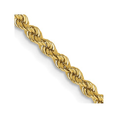 14K 28 inch 2.25mm Regular Rope with Lobster Clasp Chain
