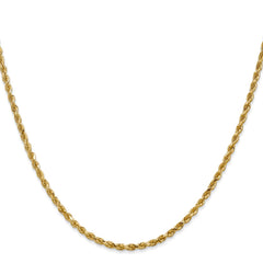 14K 36 inch 2.25mm Diamond-cut Rope with Lobster Clasp Chain