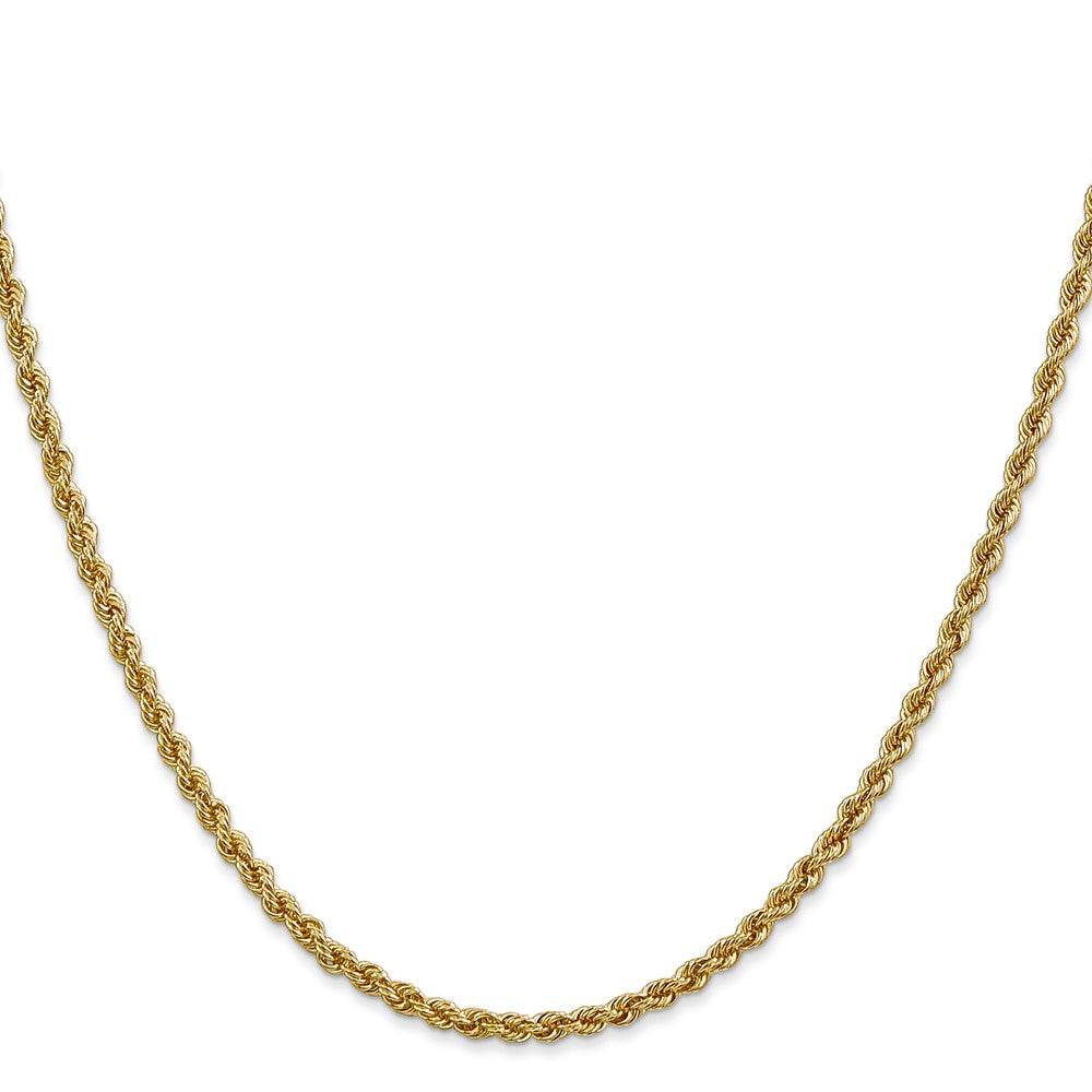 14K 28 inch 2.5mm Regular Rope with Lobster Clasp Chain