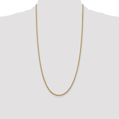 14K 28 inch 2.5mm Regular Rope with Lobster Clasp Chain