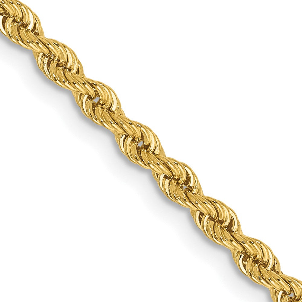 14K 28 inch 2.5mm Regular Rope with Lobster Clasp Chain