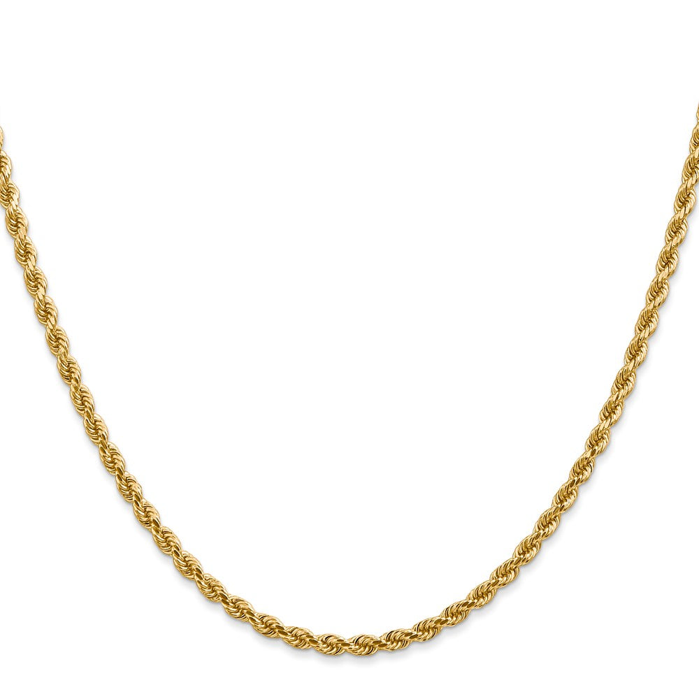 14K 18 inch 2.75mm Diamond-cut Rope with Lobster Clasp Chain