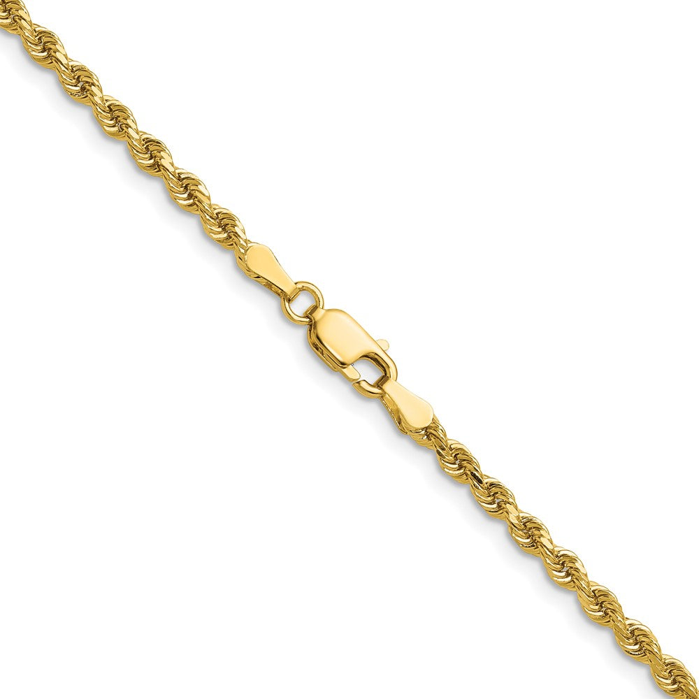 14K 26 inch 2.75mm Diamond-cut Rope with Lobster Clasp Chain