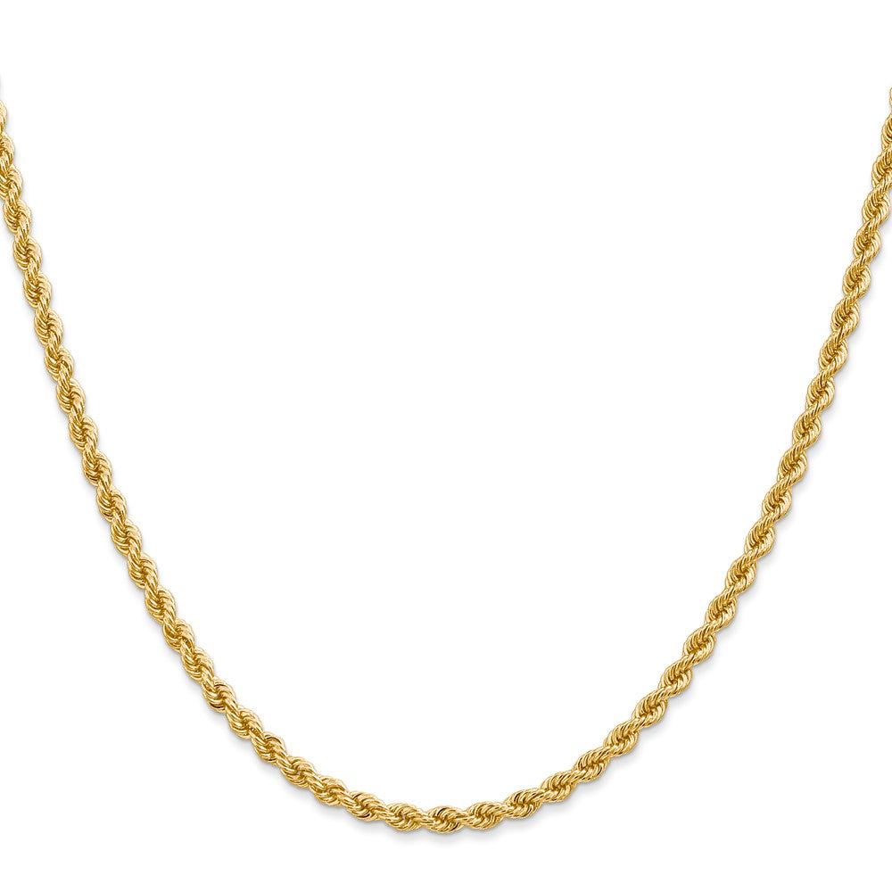 14K 28 inch 2.75mm Regular Rope with Lobster Clasp Chain