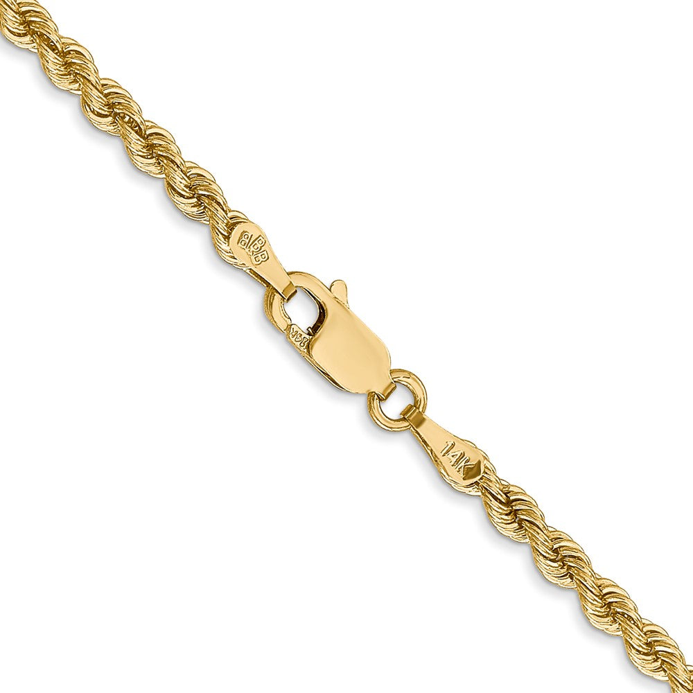 14K 16 inch 2.75mm Regular Rope with Lobster Clasp Chain