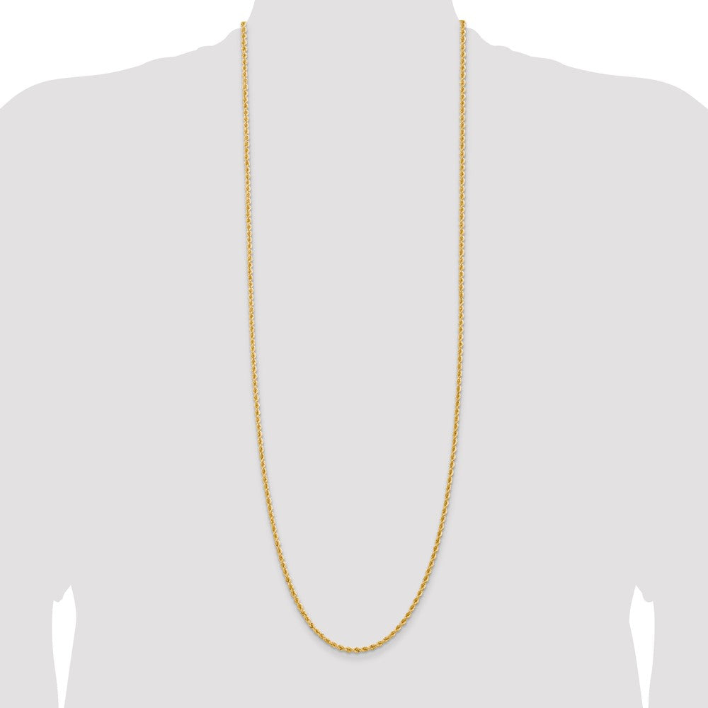 14K 36 inch 2.75mm Regular Rope with Lobster Clasp Chain