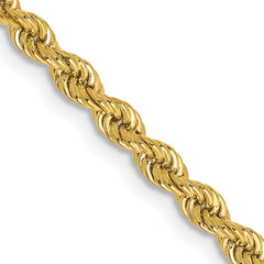 14K 30 inch 2.75mm Regular Rope with Lobster Clasp Chain