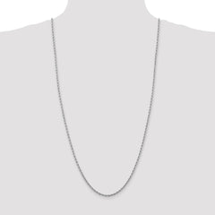 14K White Gold 30 inch 2.75mm Diamond-cut Rope with Lobster Clasp Chain