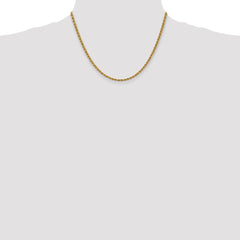14K 18 inch 3mm Regular Rope with Lobster Clasp Chain