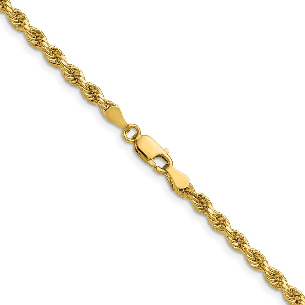 14K 30 inch 3.25mm Diamond-cut Rope with Lobster Clasp Chain