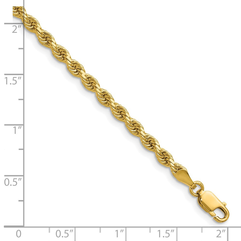 14K 18 inch 3.25mm Diamond-cut Rope with Lobster Clasp Chain