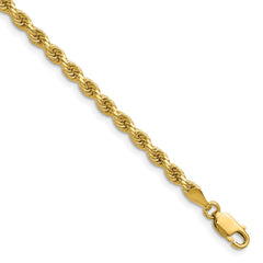 14K 30 inch 3.25mm Diamond-cut Rope with Lobster Clasp Chain