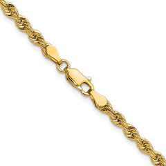 14k 3.3mm Regular Rope Chain - 3