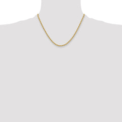 14k 3.3mm Regular Rope Chain