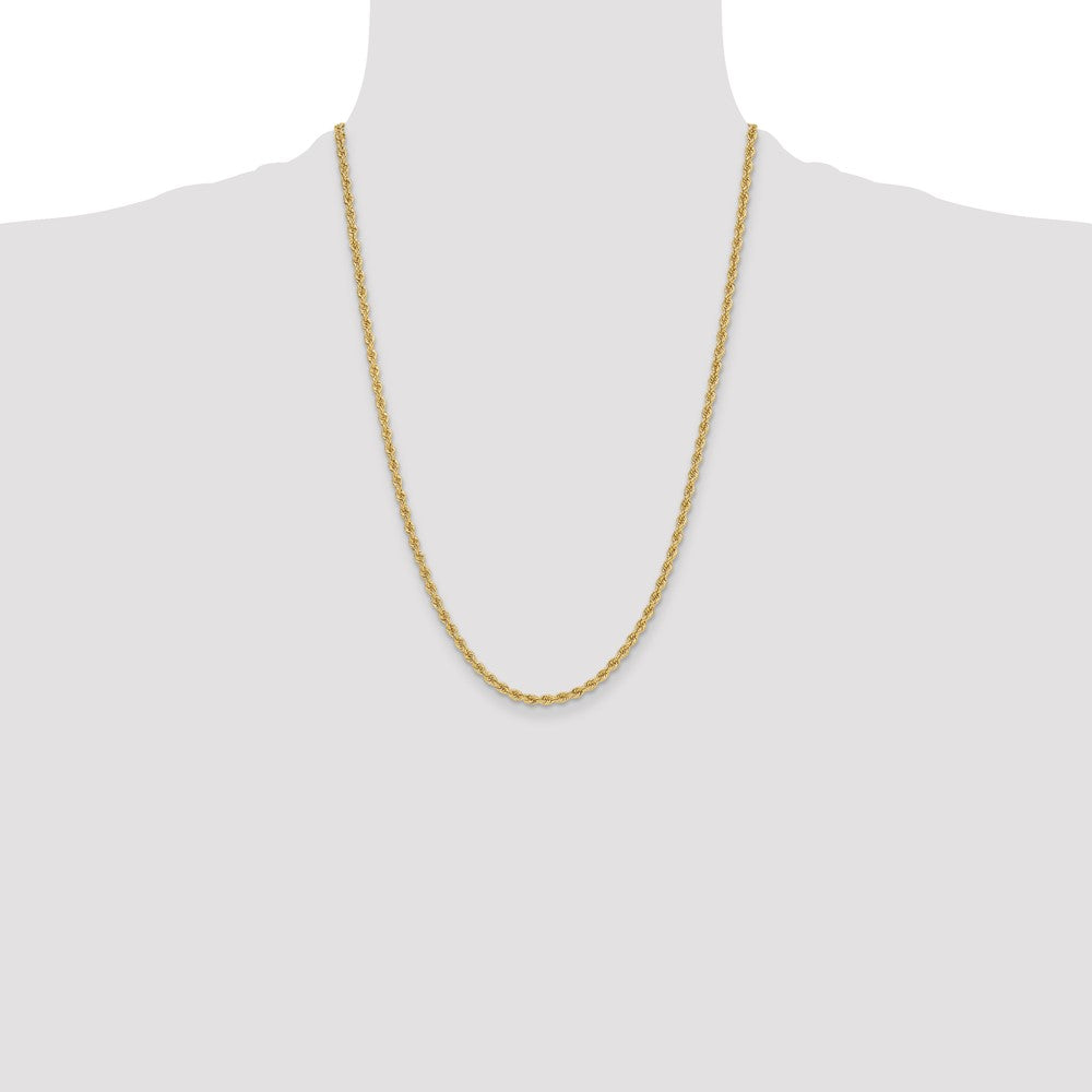 14k 3.3mm Regular Rope Chain