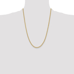 14k 3.3mm Regular Rope Chain