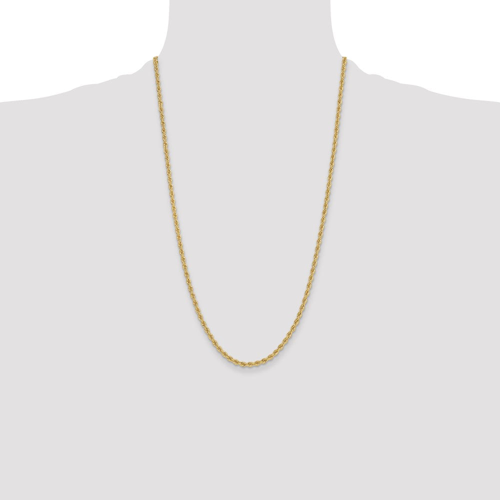 14k 3.3mm Regular Rope Chain