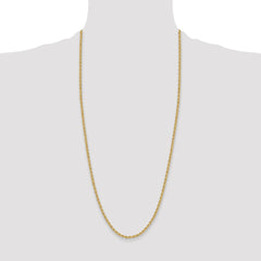 14k 3.3mm Regular Rope Chain