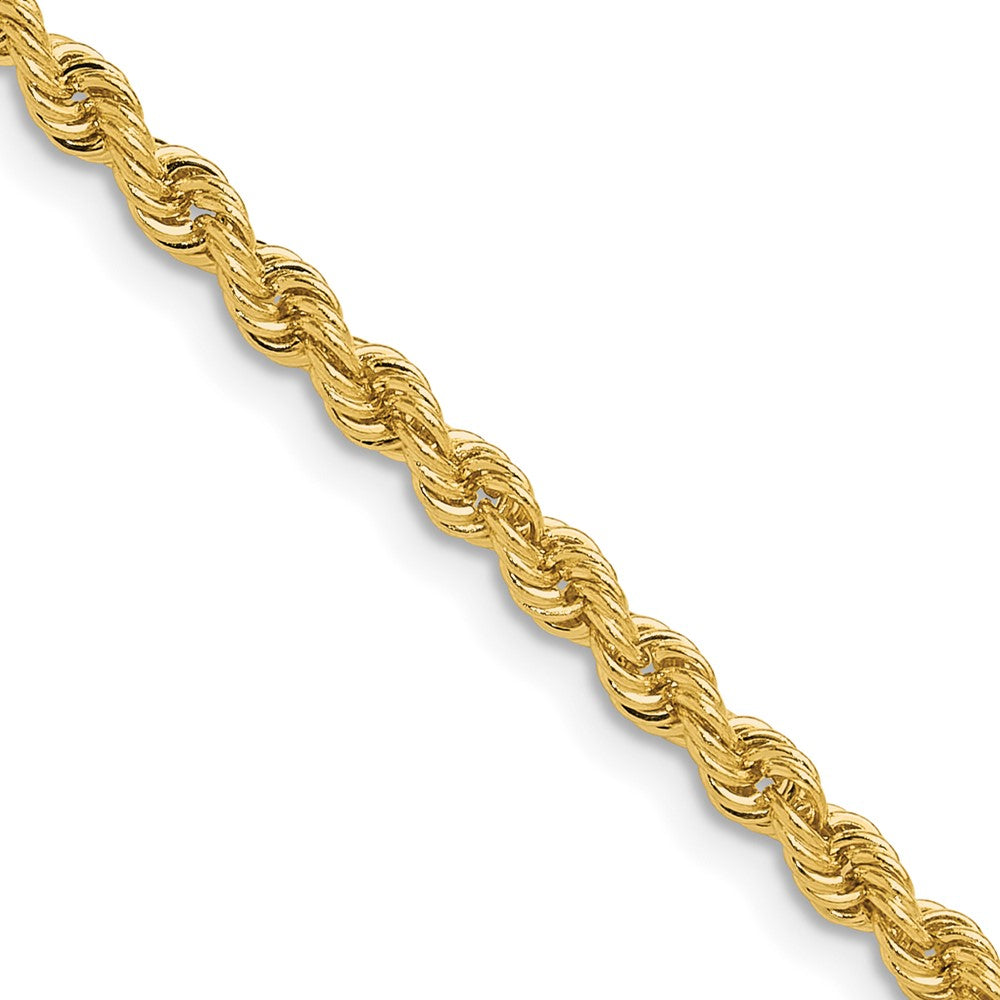 14k 3.3mm Regular Rope Chain - 3