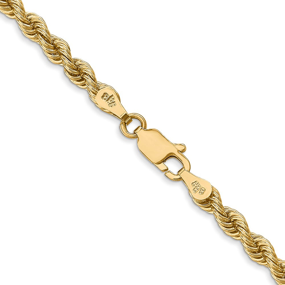 14K 18 inch 3.65mm Regular Rope with Lobster Clasp Chain