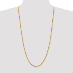 14K 30 inch 3.65mm Regular Rope with Lobster Clasp Chain