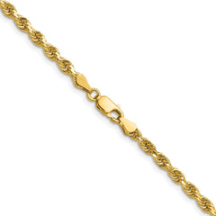 14K 30 inch 3.75mm Diamond-cut Rope with Lobster Clasp Chain