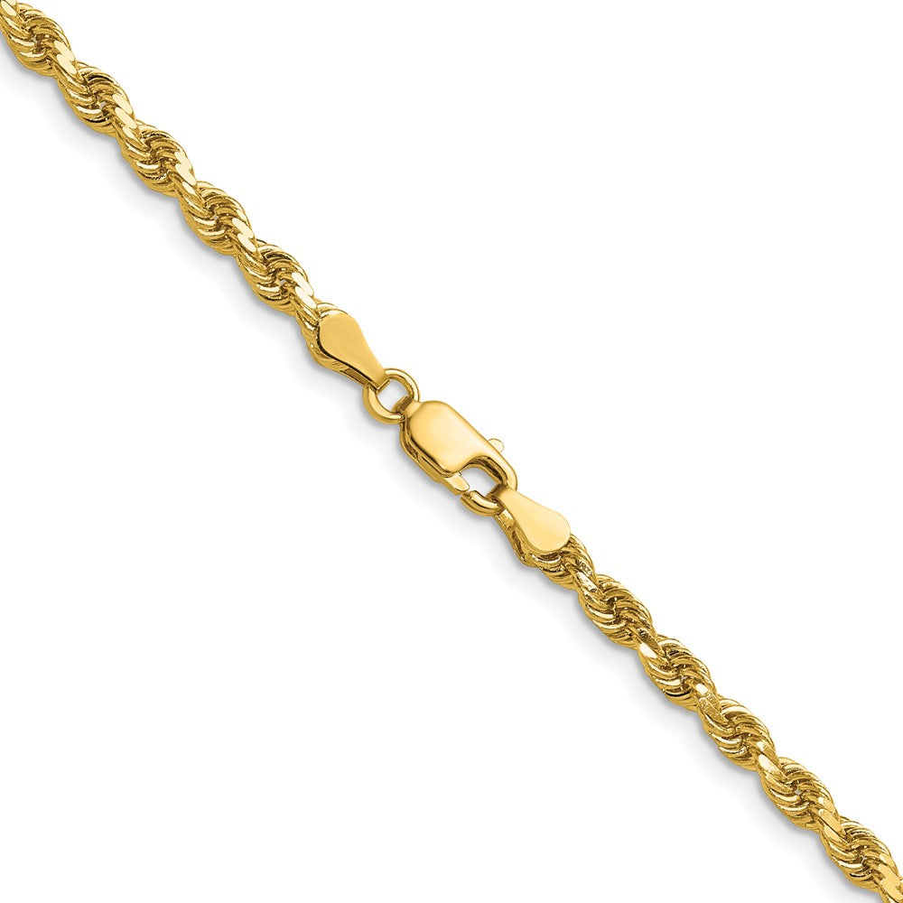 14K 24 inch 3.75mm Diamond-cut Rope with Lobster Clasp Chain