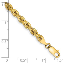 14K 7 inch 4mm Regular Rope with Lobster Clasp Chain