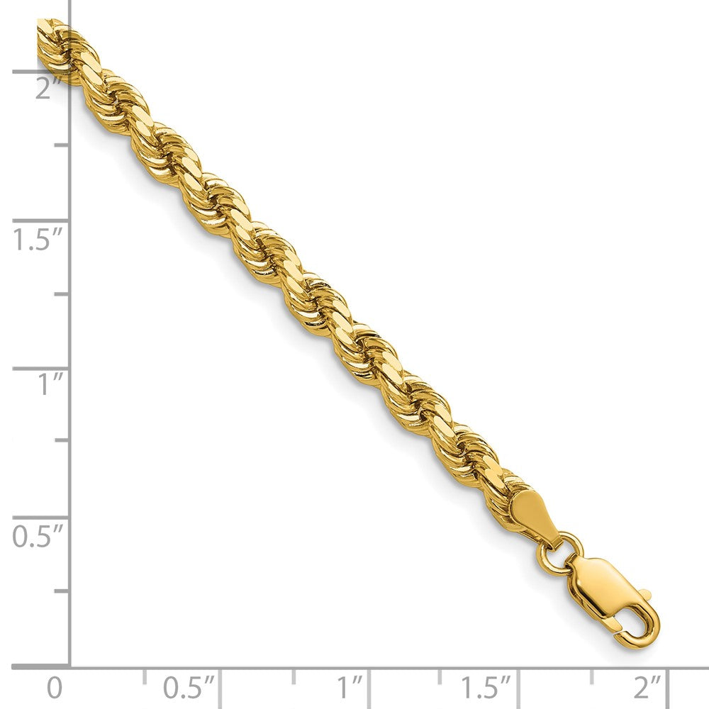 14K 26 inch 4.25mm Diamond-cut Rope with Lobster Clasp Chain