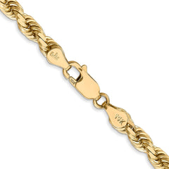 14K 20 inch 4.5mm Diamond-cut Rope with Lobster Clasp Chain