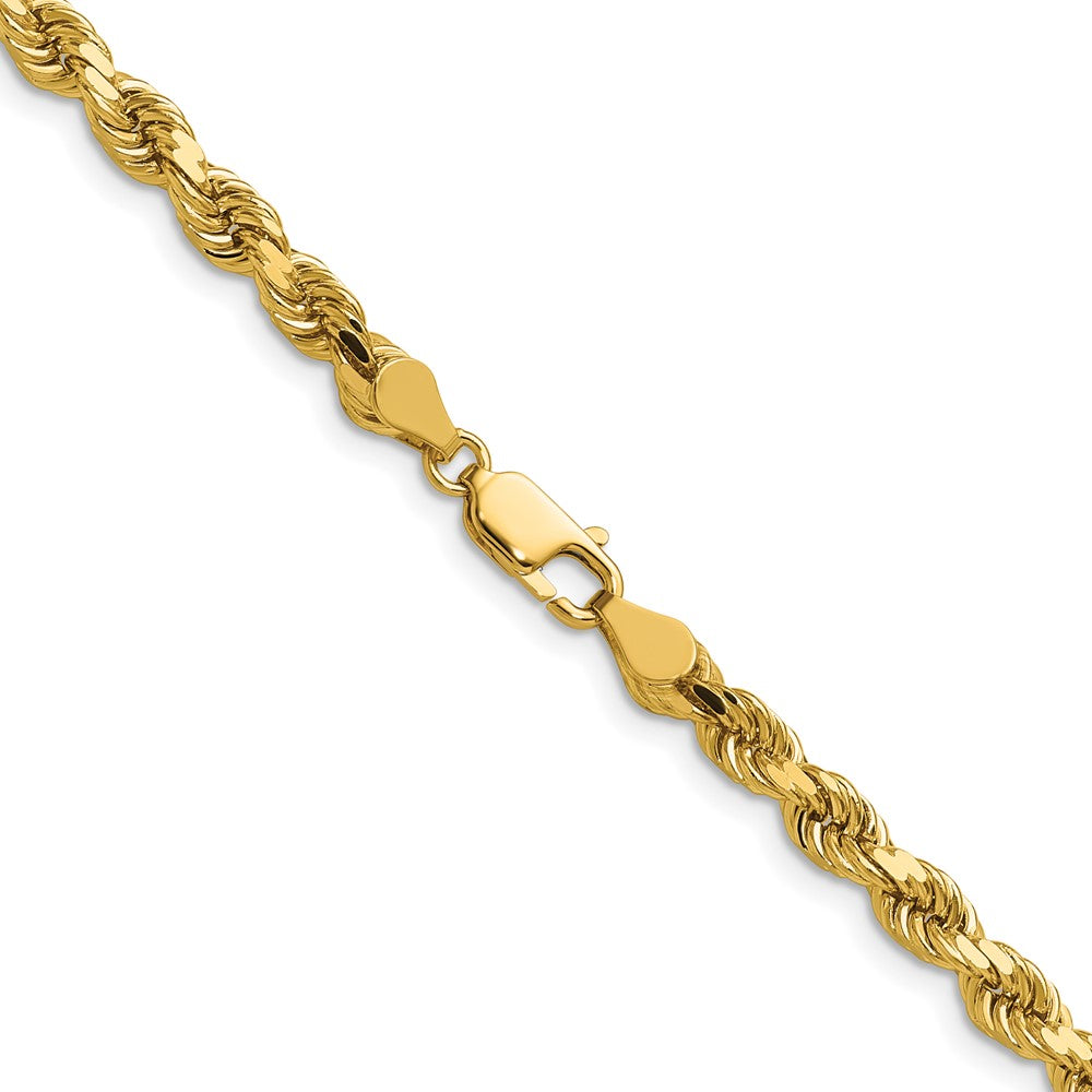 14K 26 inch 4.5mm Diamond-cut Rope with Lobster Clasp Chain