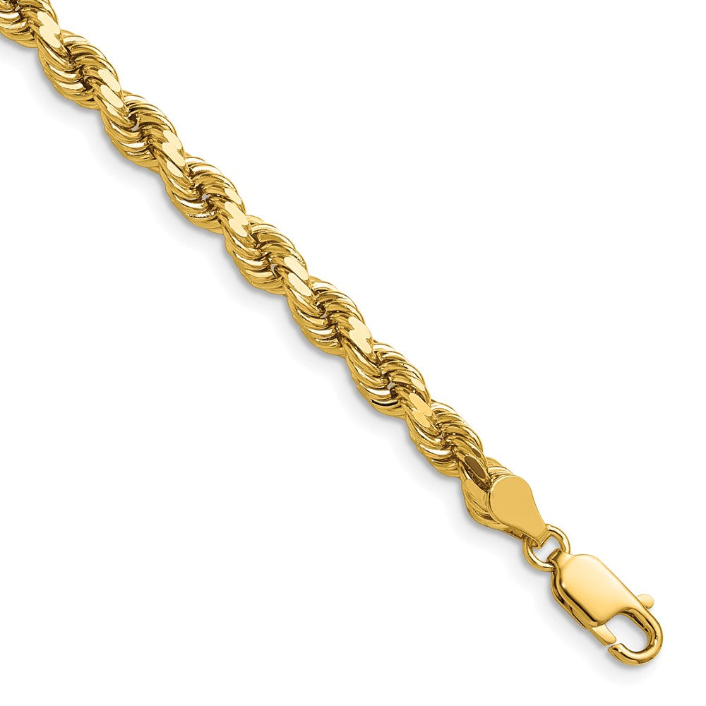 14K 26 inch 4.5mm Diamond-cut Rope with Lobster Clasp Chain