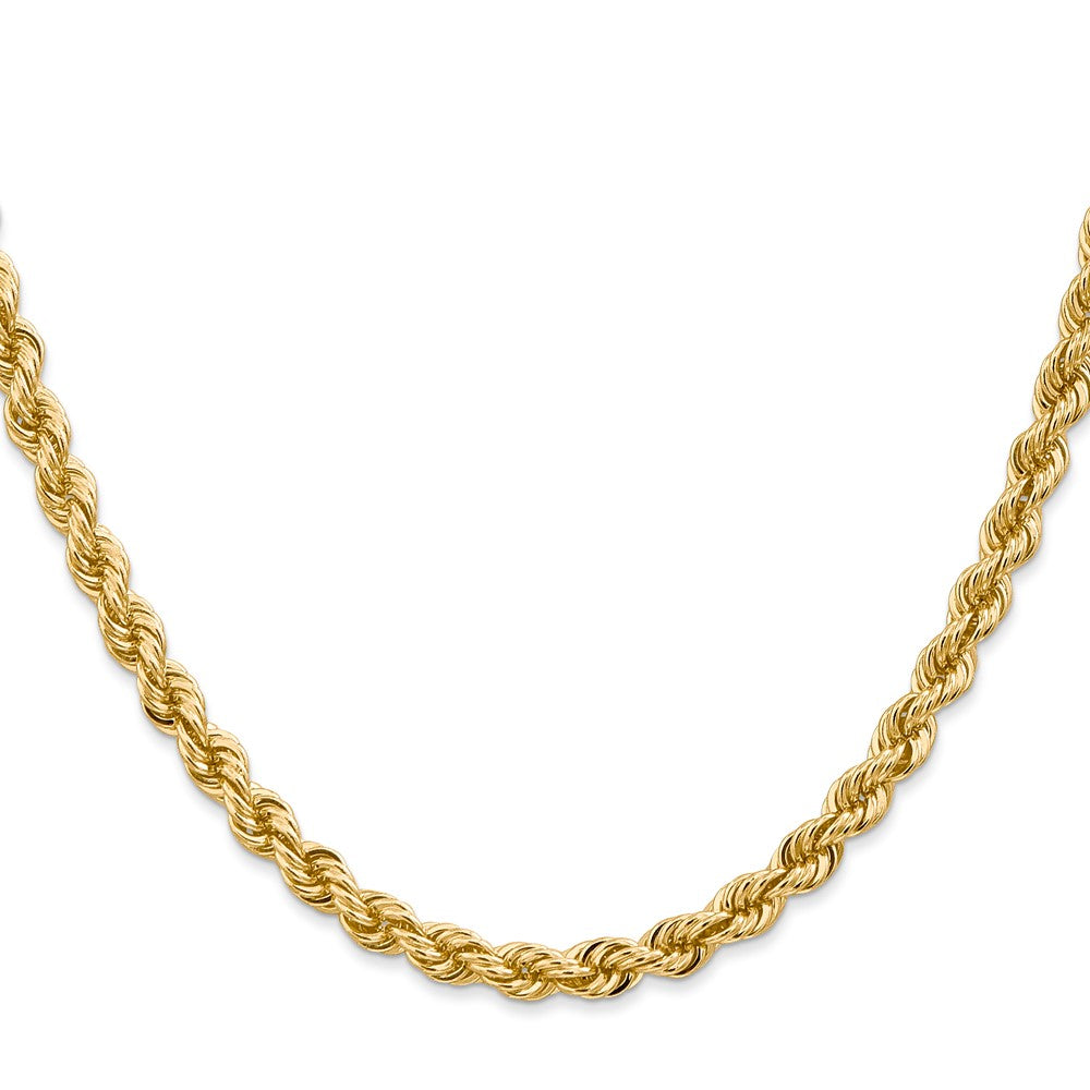 14K 28 inch 5mm Regular Rope with Lobster Clasp Chain