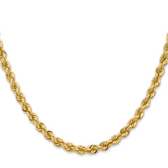 14K 20 inch 5mm Regular Rope with Lobster Clasp Chain