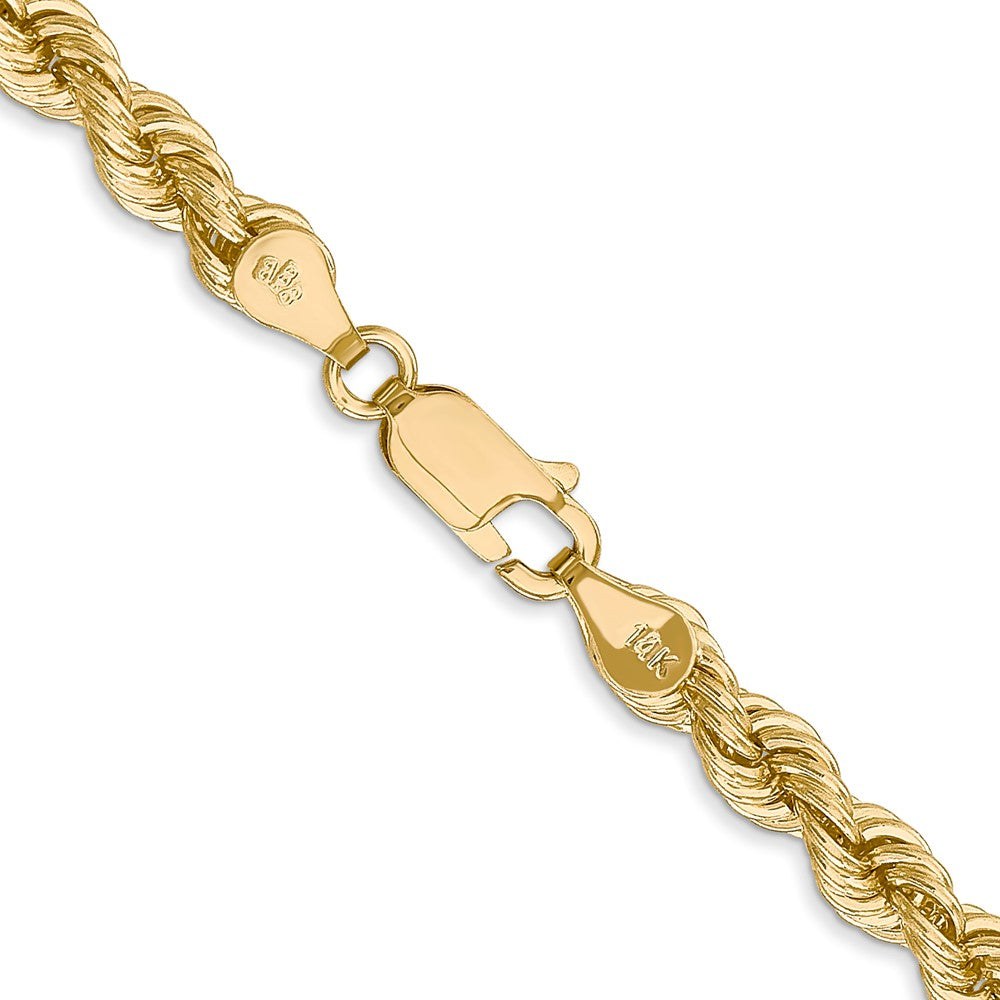 14K 30 inch 5mm Regular Rope with Lobster Clasp Chain