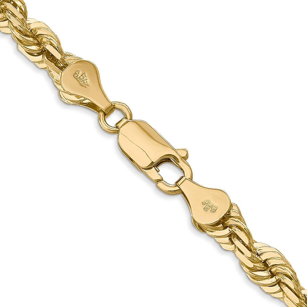 14K 18 inch 5.5mm Diamond-cut Rope with Lobster Clasp Chain