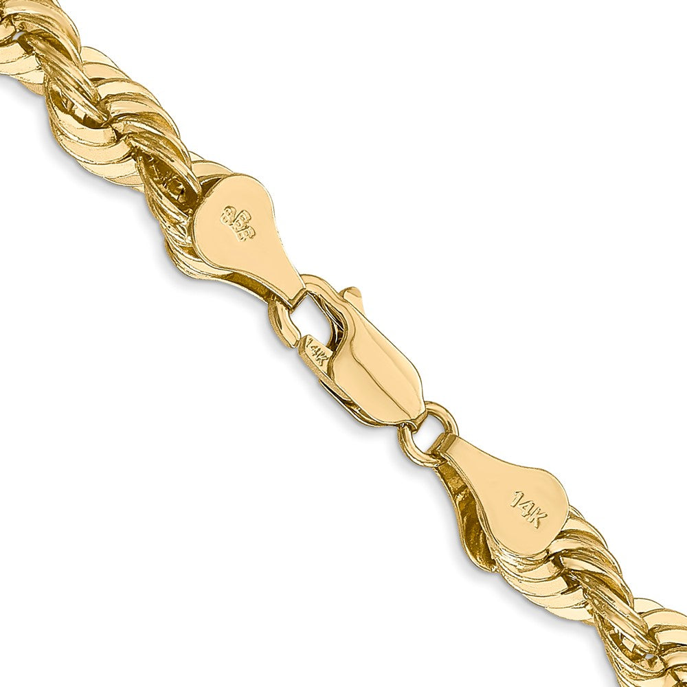 14K 20 inch 6mm Regular Rope with Lobster Clasp Chain