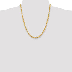 14K 22 inch 6mm Regular Rope with Lobster Clasp Chain