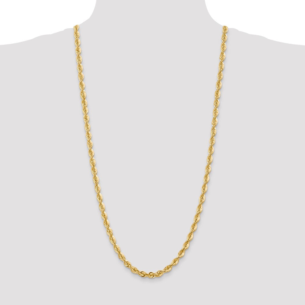 14K 30 inch 6mm Regular Rope with Lobster Clasp Chain